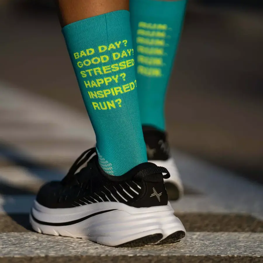 SPORCKS Socks - JUST RUN GREEN