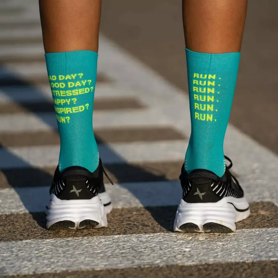 SPORCKS Socks - JUST RUN GREEN
